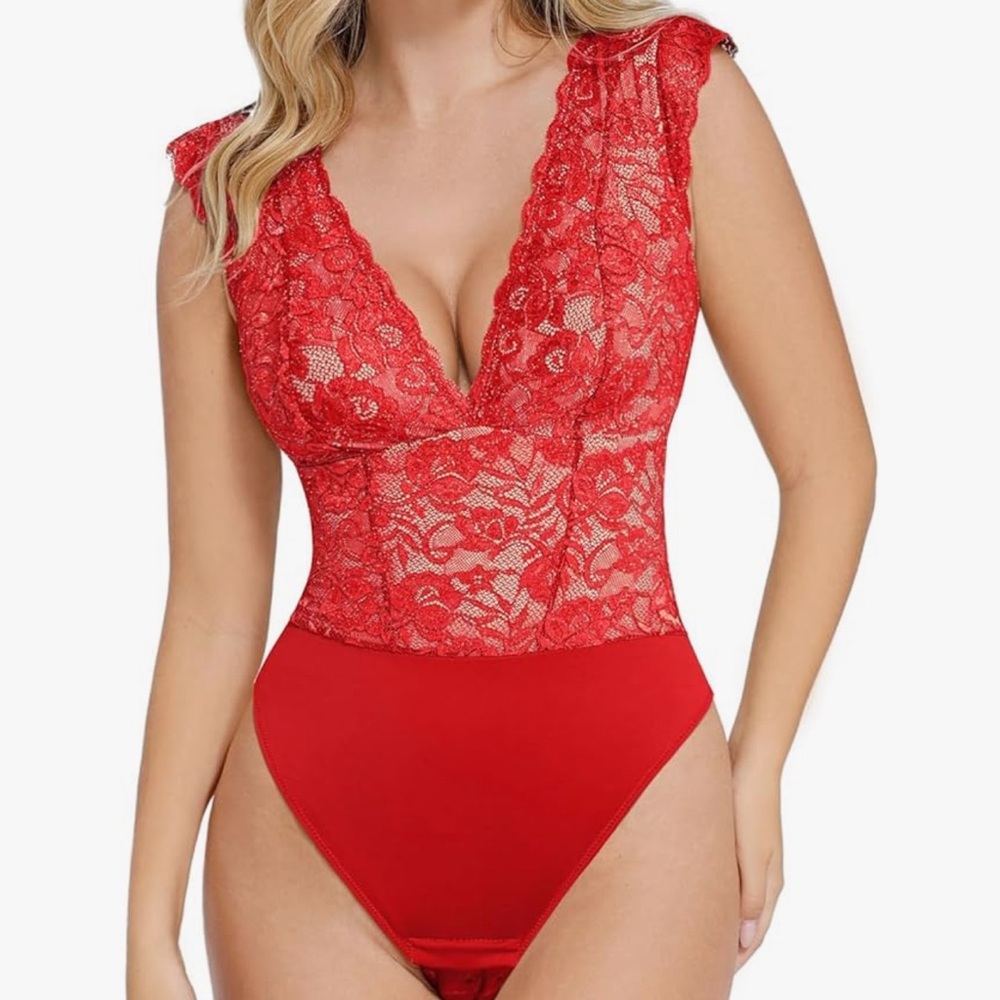 Popilush Red Lace Shapewear